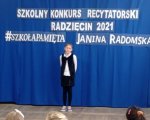 Szkolny Konkurs Recytatorski 2021