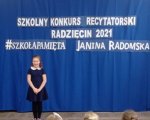 Szkolny Konkurs Recytatorski 2021